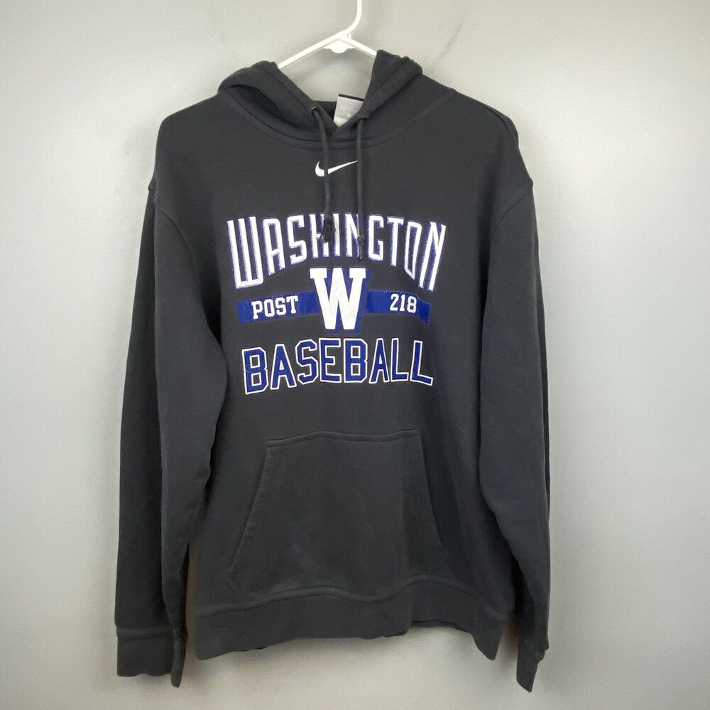 Nike Washington Baseball Hoodie Mens Large Pullover‎ Sweatshirt NCAA Post 218